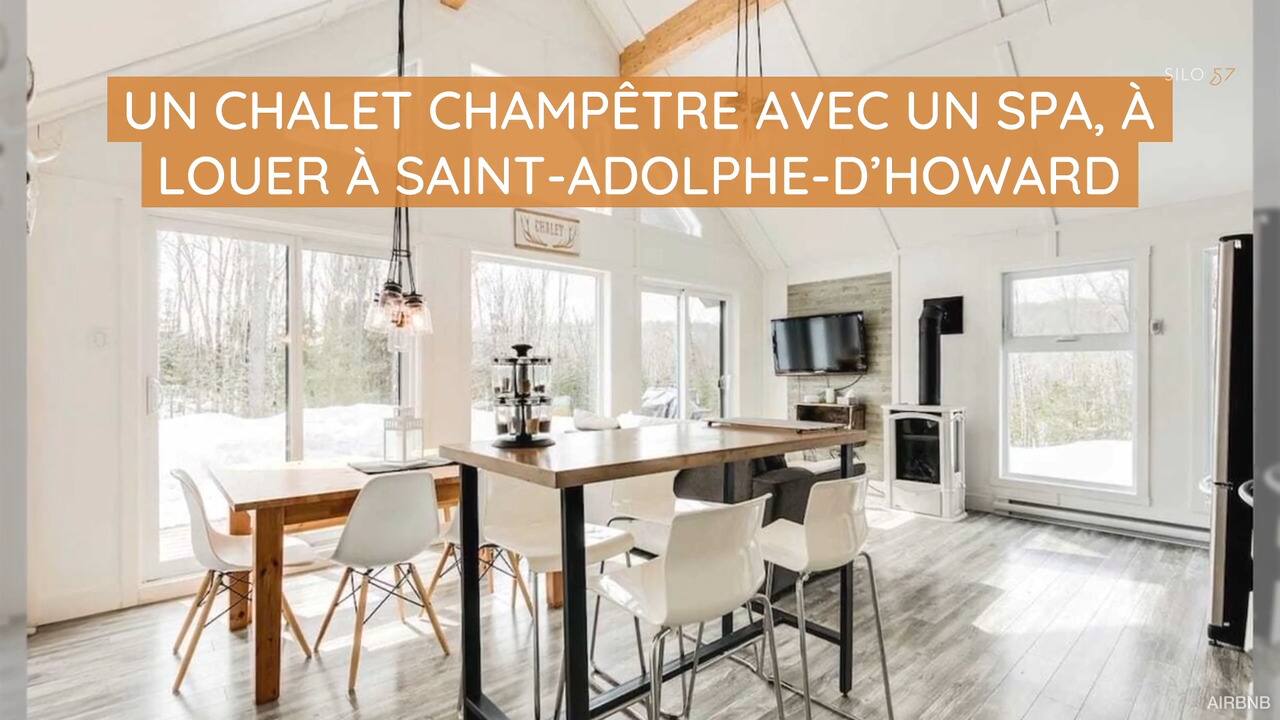 Un chalet champêtre avec un spa, à louer à Saint-Adolphe-d'Howard