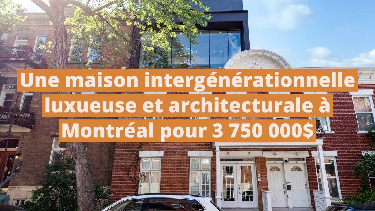 Une maison intergénérationnelle luxueuse et architecturale à vendre à Outremont pour 3 750 000 $