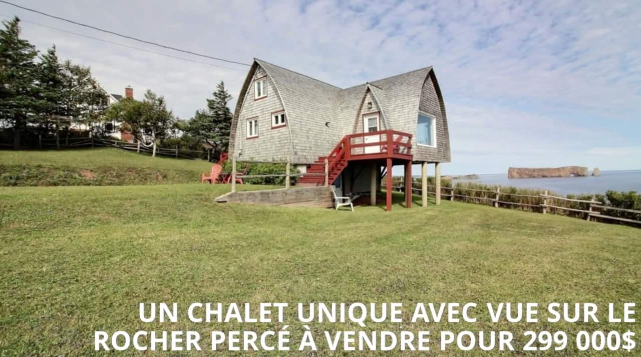 Un chalet unique avec vue sur le rocher percé à vendre pour 299 000$
