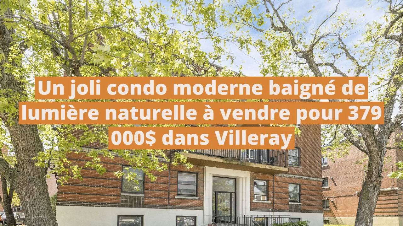 Un joli condo moderne baigné de lumière naturelle à vendre pour 379 000$ dans Villeray