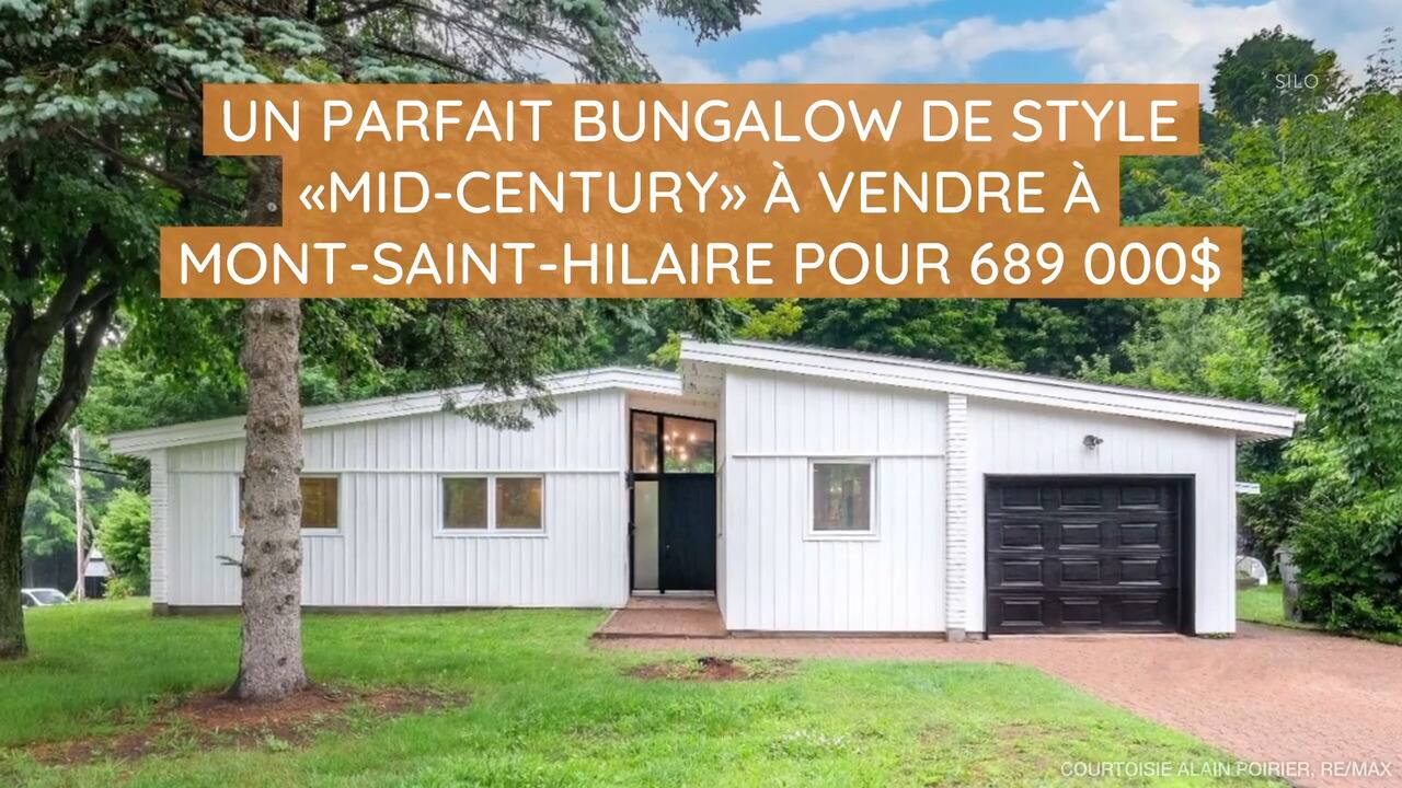 Un parfait bungalow de style «mid-century» à vendre à Mont-Saint-Hilaire pour 689 000$