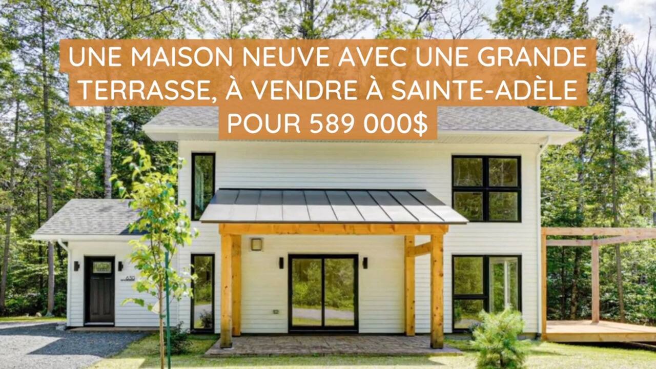  Une maison neuve avec une grande terrasse, à vendre à Sainte-Adèle pour 589 000$
