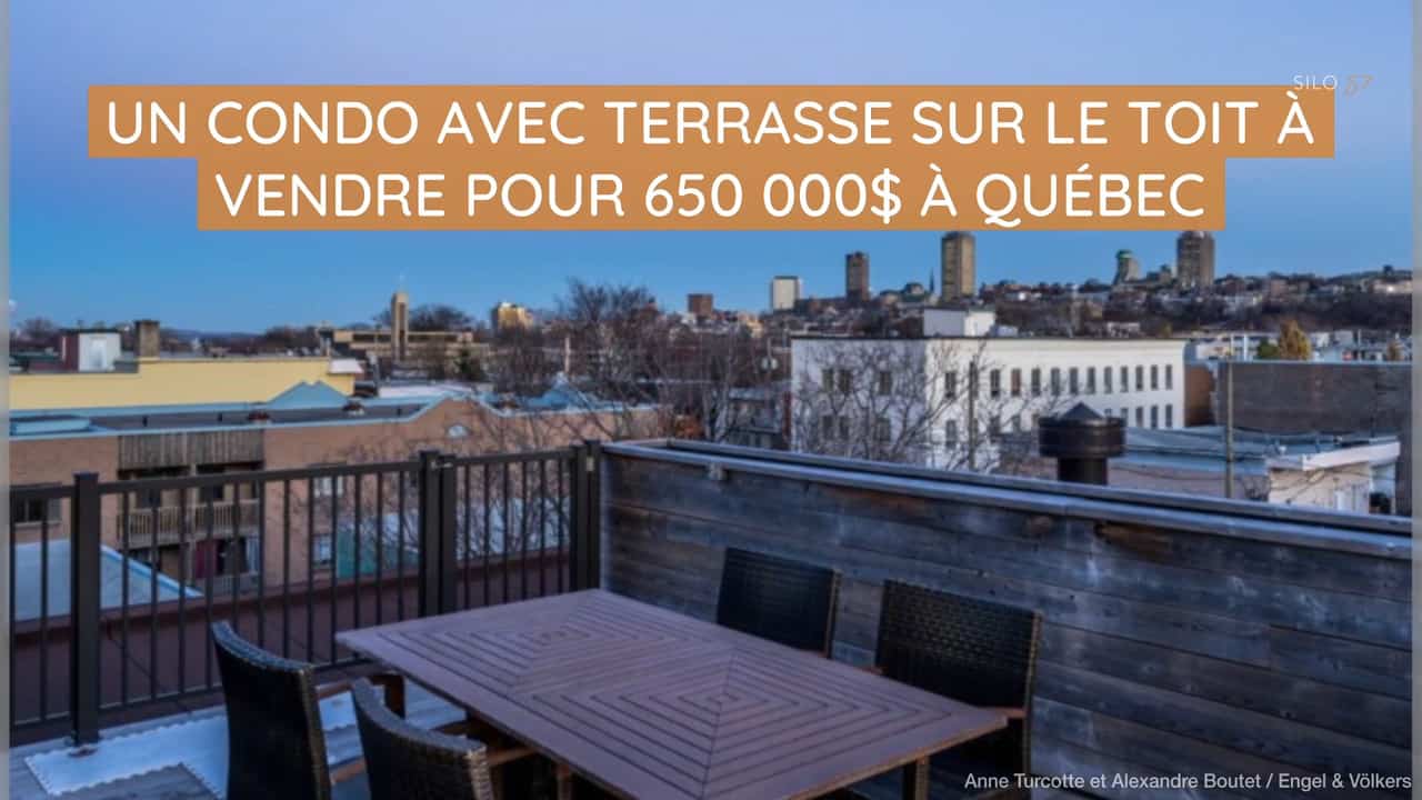 Un condo avec terrasse sur le toit à vendre pour 650 000$ à Québec