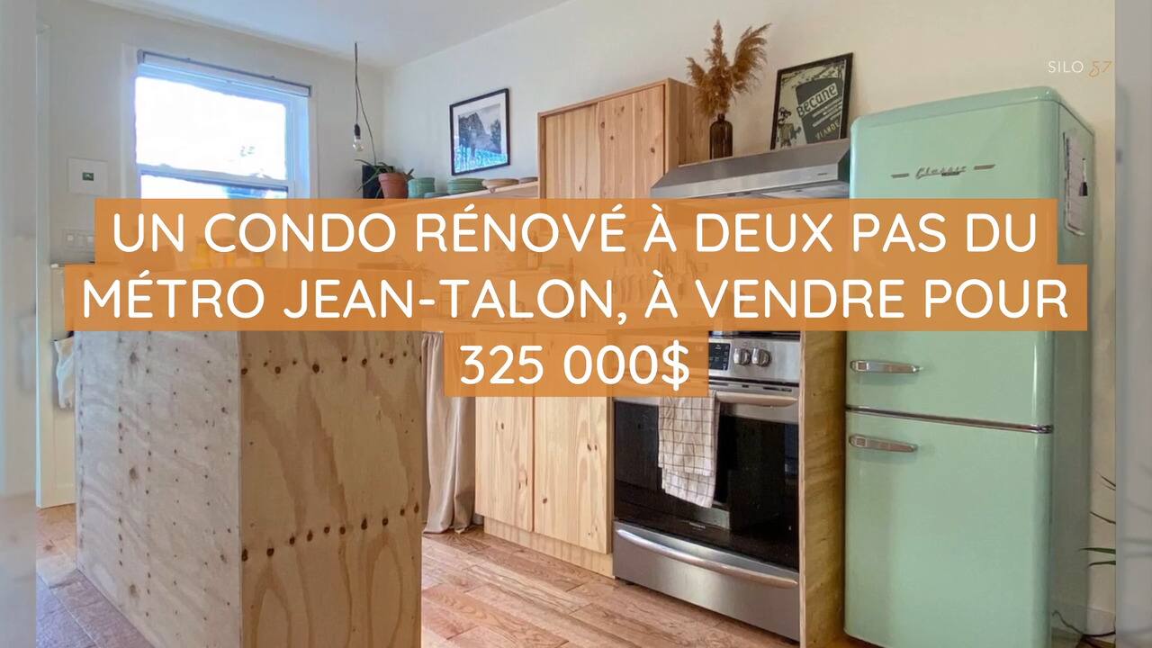 Un condo rénové à deux pas du métro Jean-Talon, à vendre pour 325 000$