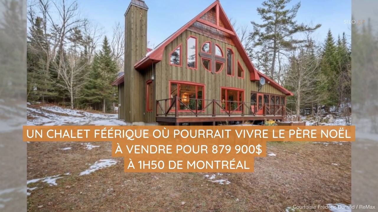 Un chalet féérique où pourrait vivre le père Noël à vendre pour 879 000$ à 1h50 de Montréal