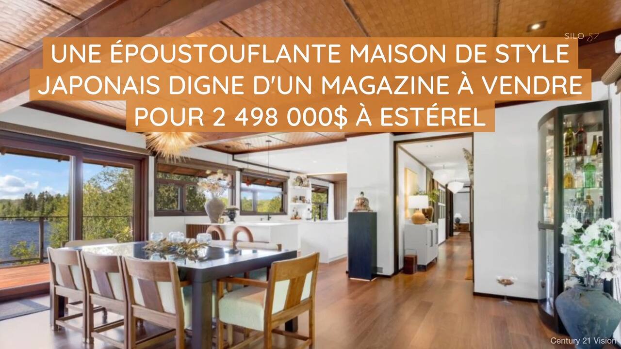 Une époustouflante maison de style japonais digne d'un magazine à vendre pour 2 498 000$ à Estérel