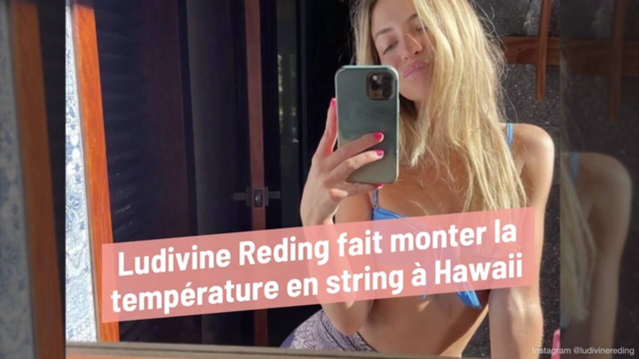 Ludivine Reding fait monter la température en string à Hawaii