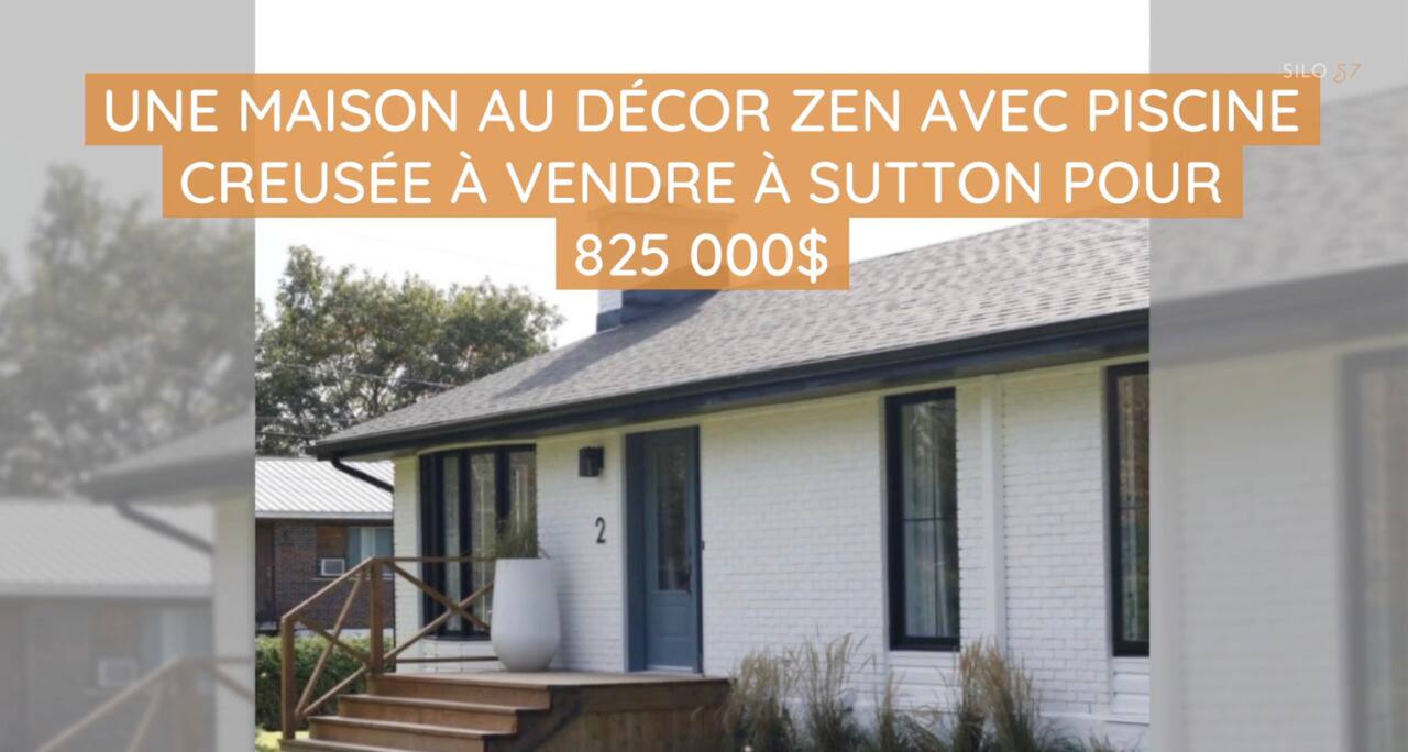 Une maison au décor zen avec piscine creusée à vendre à Sutton pour 825 000$