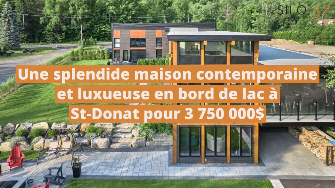Une maison contemporaine et luxueuse en bord de lac à vendre à St-Donat pour 3 750 000$
