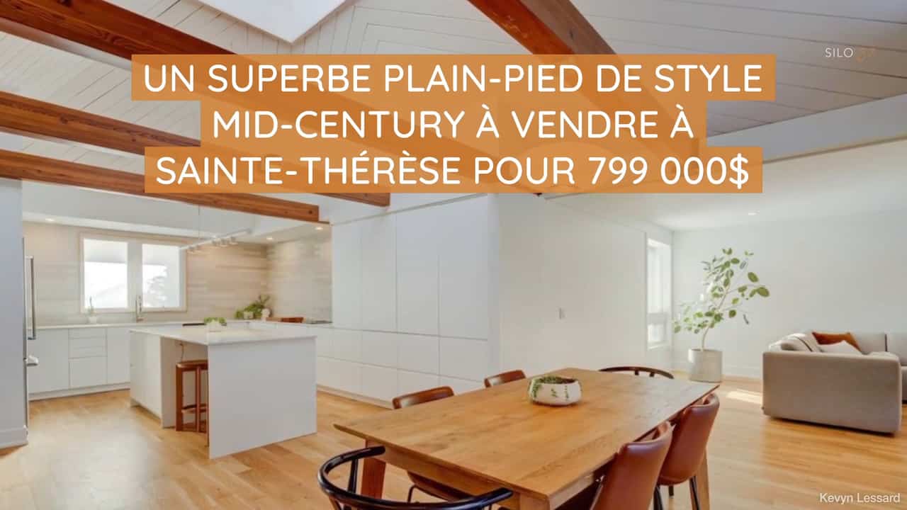Un superbe plain-pied de style mid-century à vendre à Sainte-Thérèse pour 799 000$