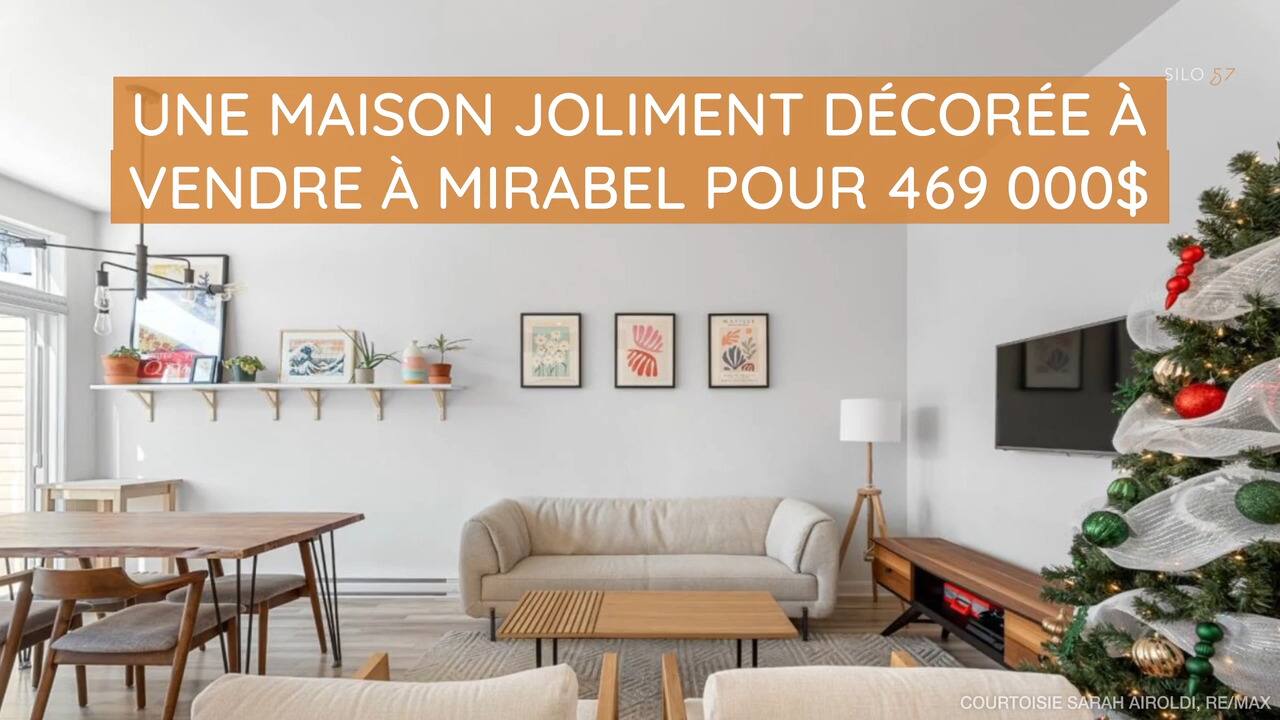 Une maison joliment décorée à vendre à Mirabel pour 469 000$