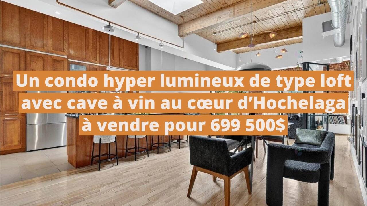 Un condo hyper lumineux de type loft avec cave à vin au cœur d'Hochelaga à vendre pour 699 500$