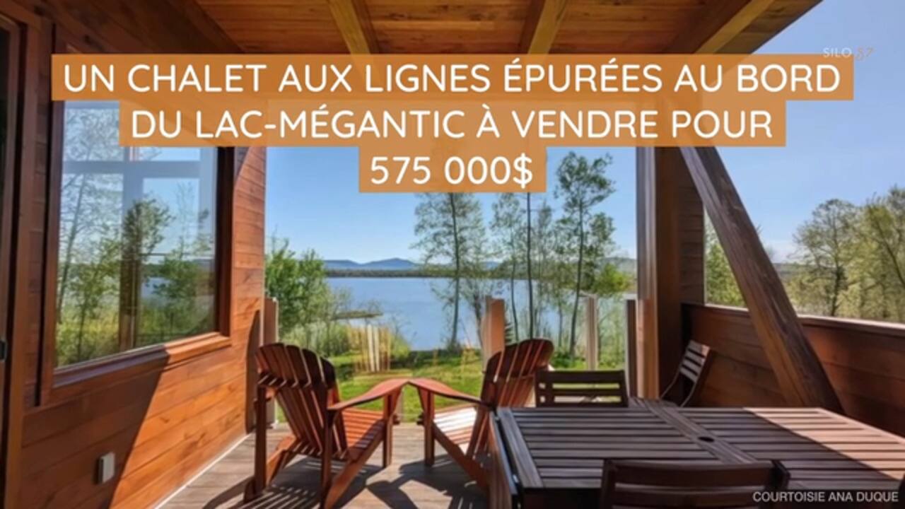 Un chalet aux lignes épurées au bord du Lac-Mégantic à vendre pour 575 000$