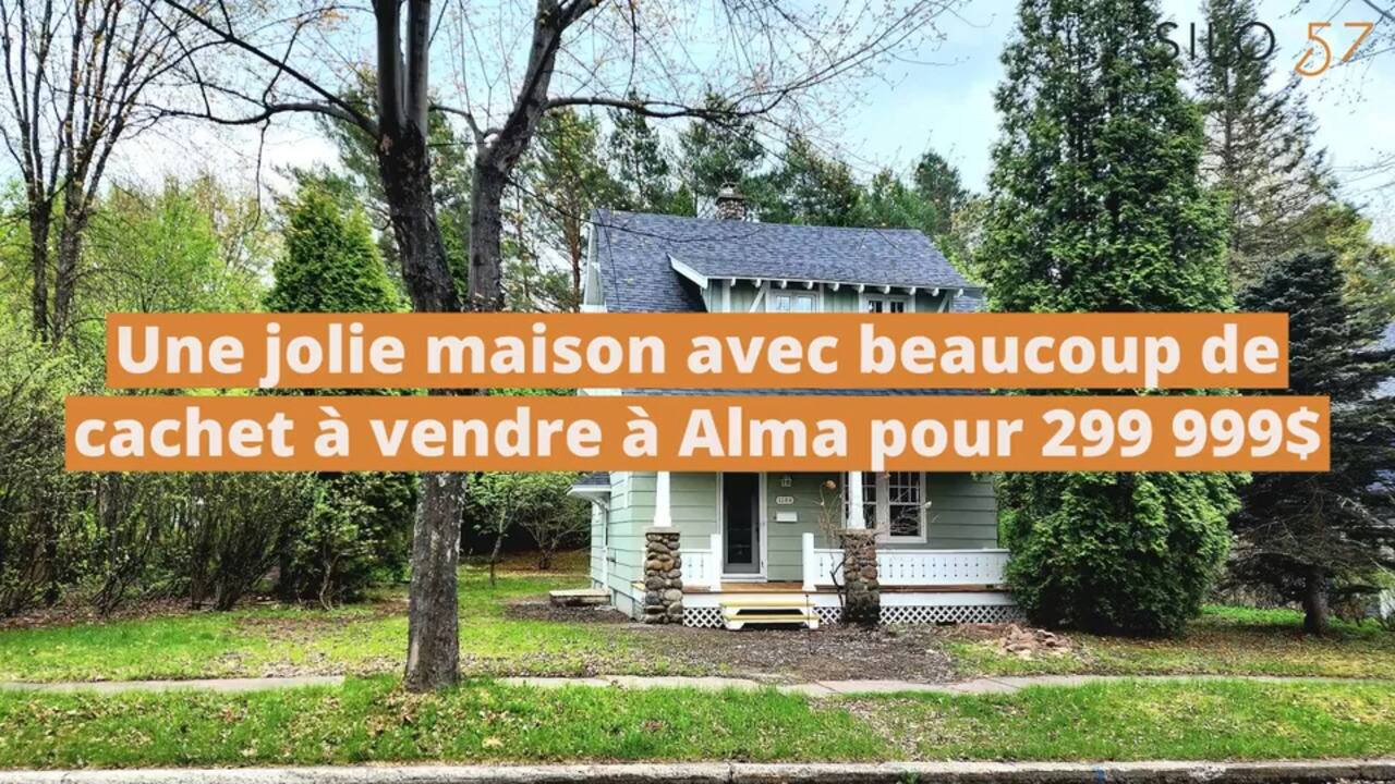 Une jolie maison avec beaucoup de cachet à vendre à Alma pour 299 999$