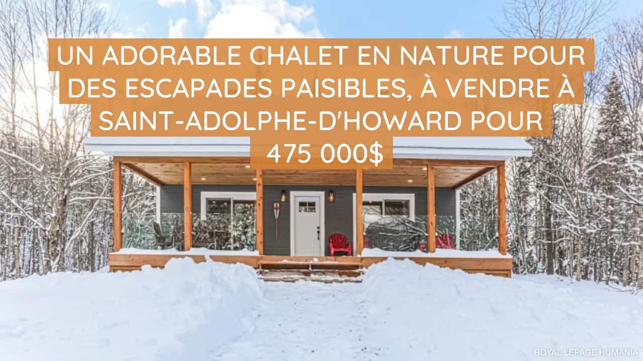 Un adorable chalet en nature pour des escapades paisibles, à vendre à Saint-Adolphe-d'Howard pour 475 000$