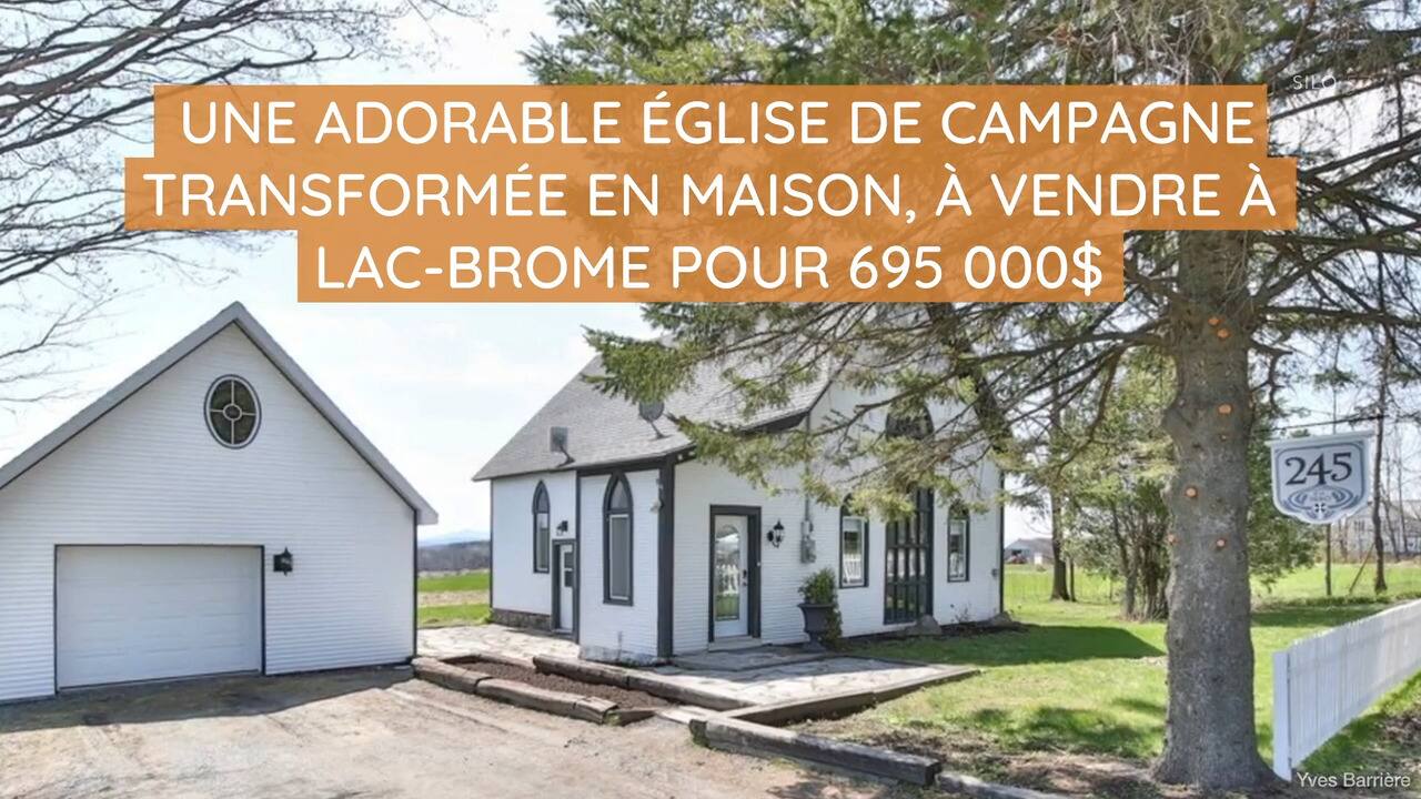 Une adorable  église de campagne rénovée à vendre à Lac-Brome pour 695 000$ 