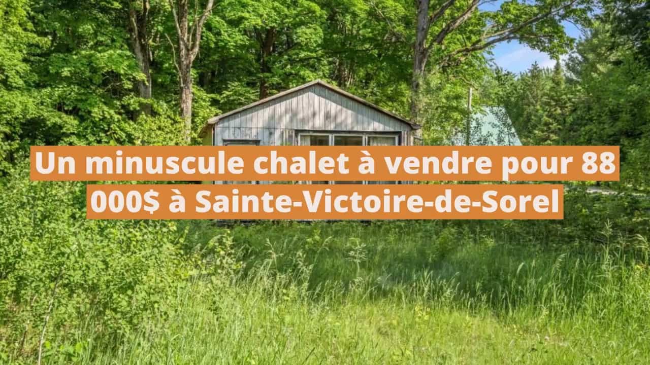 Un minuscule chalet au potentiel fou qui laisse place à l'imagination est à vendre pour 88 000$ à Sainte-Victoire-de-Sorel