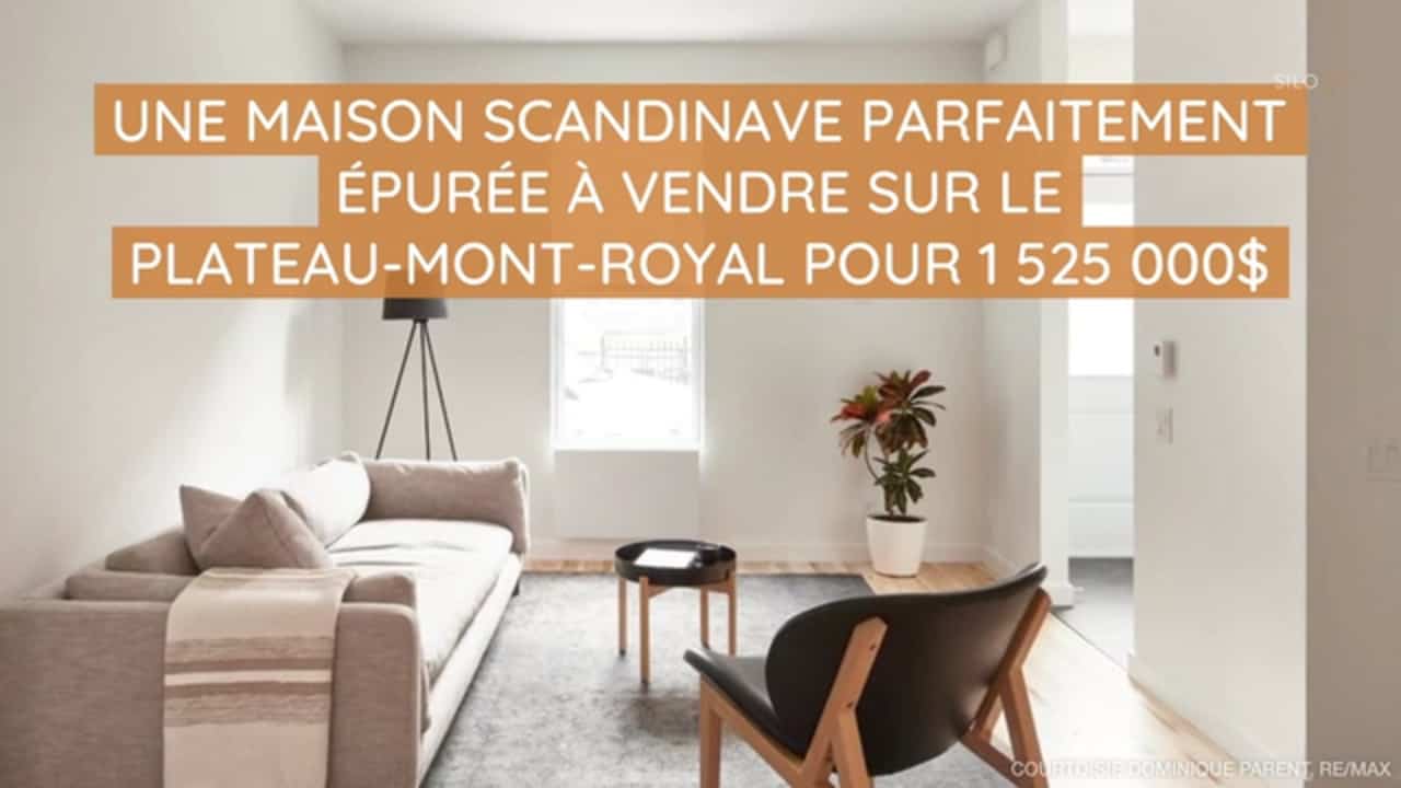 Une maison scandinave parfaitement épurée à vendre sur le Plateau-Mont-Royal pour 1 525 000$