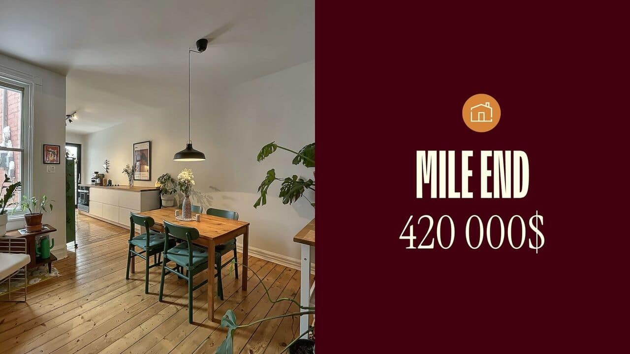 Un condo à aire ouverte avec plafonds de 9 pieds dans le Mile End à vendre pour 420 000$