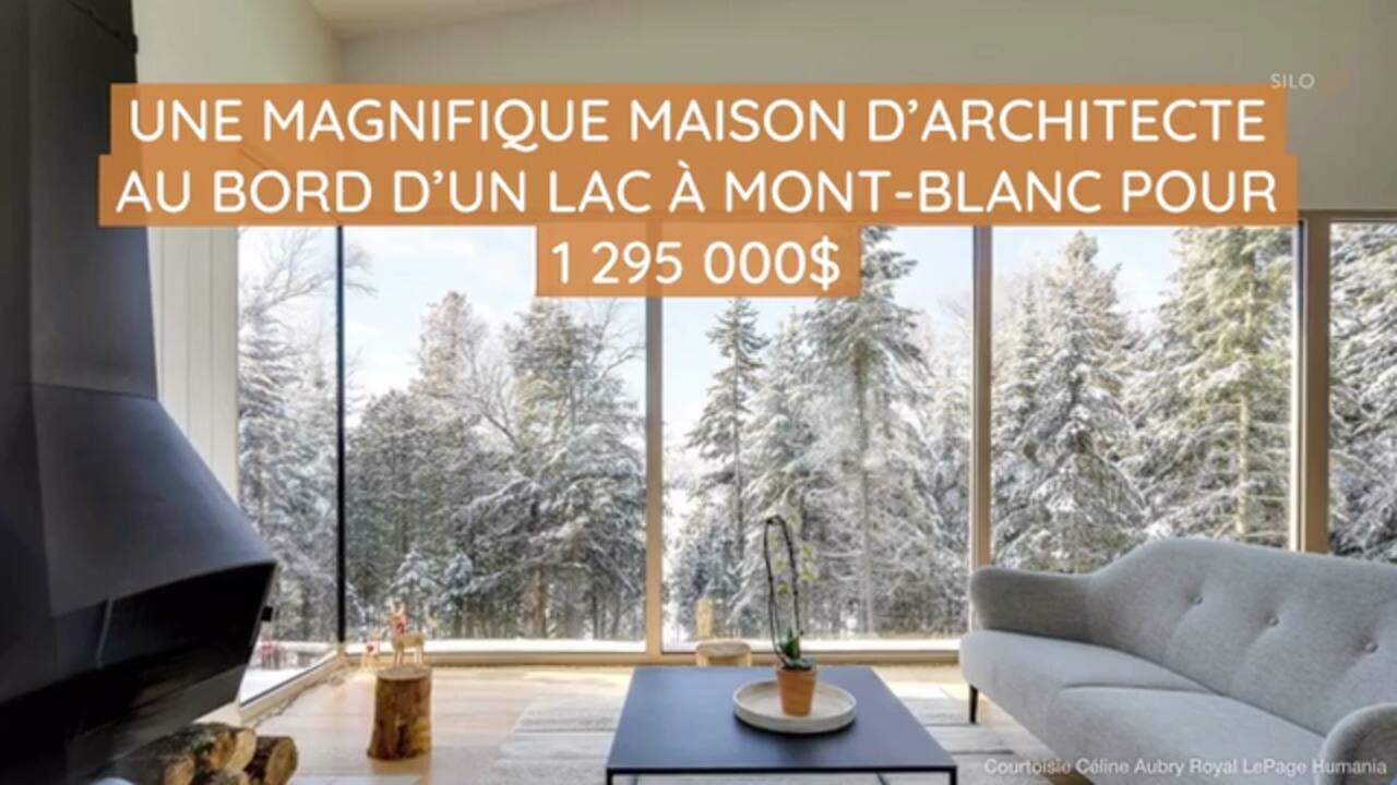 Une magnifique maison d'architecte au bord d'un lac à Mont-Blanc pour 1 295 000$