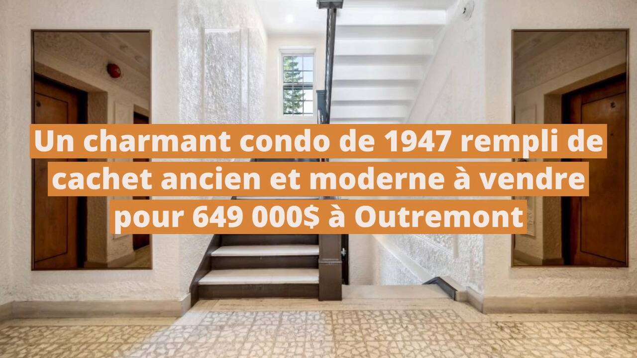 Un charmant condo de 1947 rempli de cachet ancien et moderne à vendre pour 649 000$ à Outremont