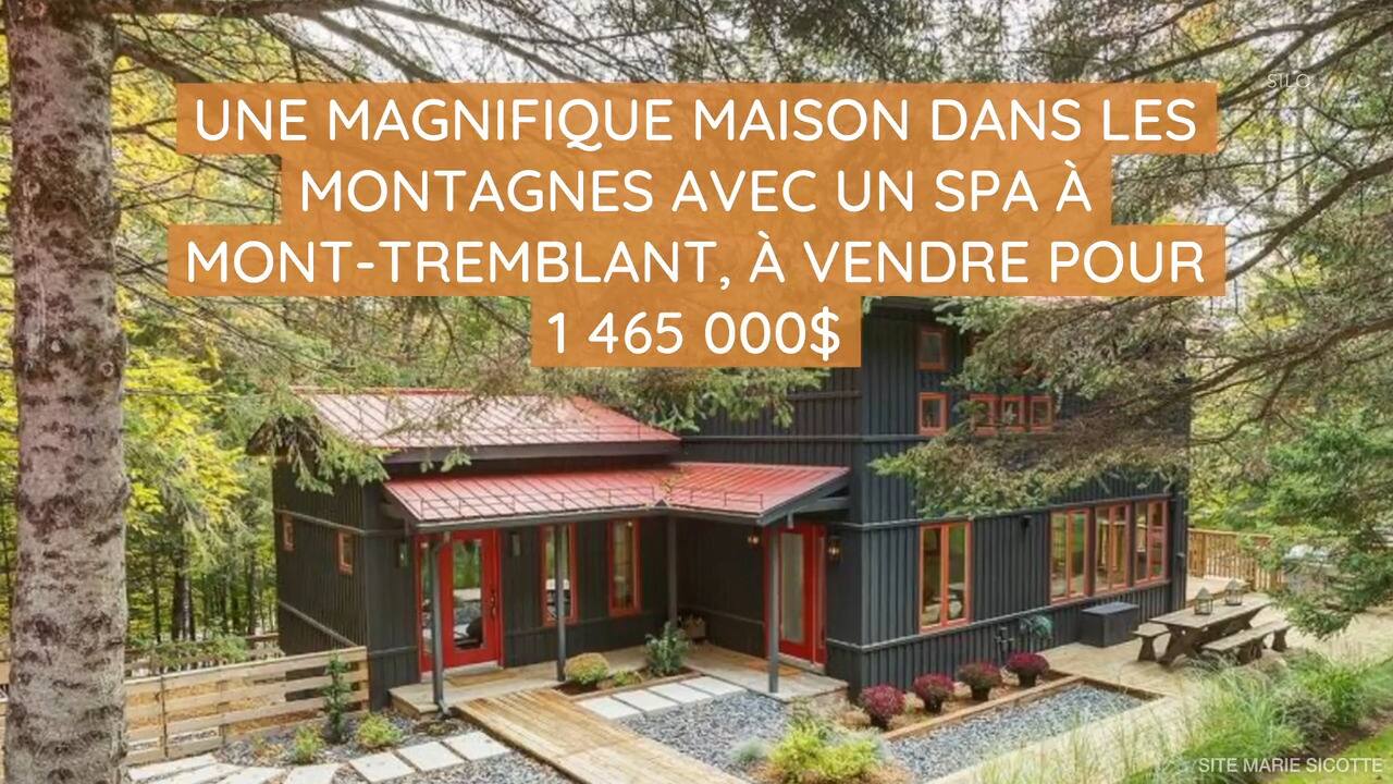 Une magnifique maison dans les montagnes avec un spa à Mont-Tremblant, à vendre pour 1 465 000$
