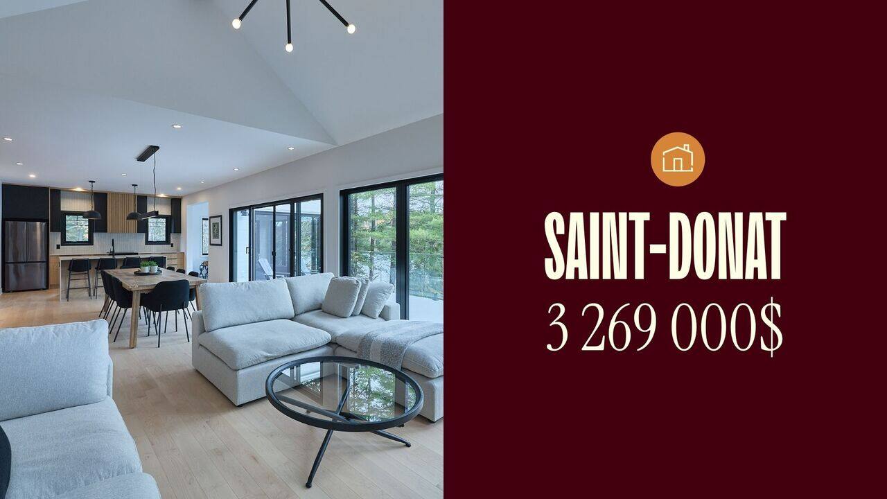 Sublime maison neuve avec quai privé et vue sur le lac à vendre à Saint-Donat