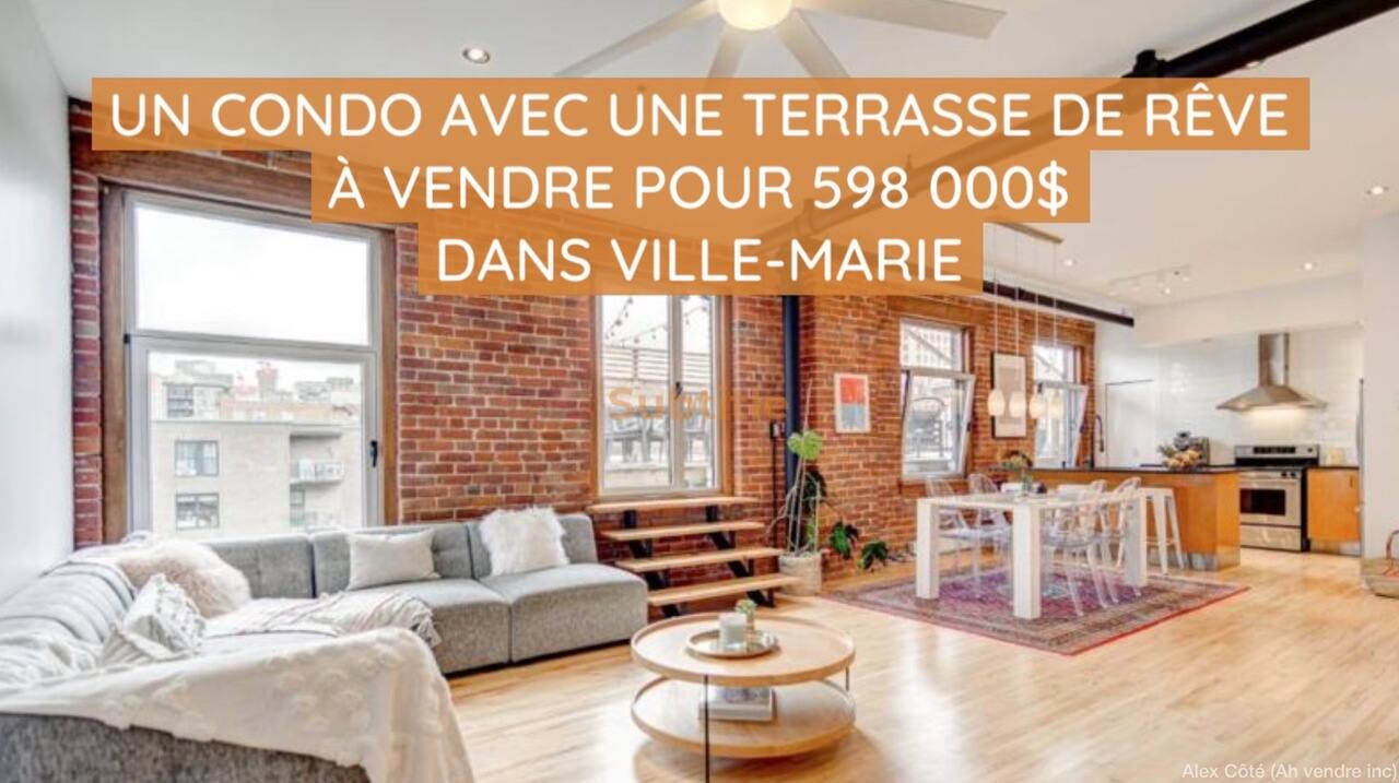 Un condo avec une terrasse de rêve à vendre pour 598 000$ dans Ville-Marie