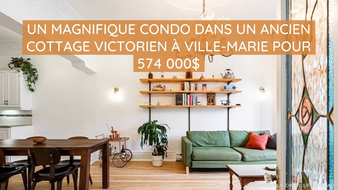 Un magnifique condo dans un ancien cottage victorien à Ville-Marie pour 574 000$