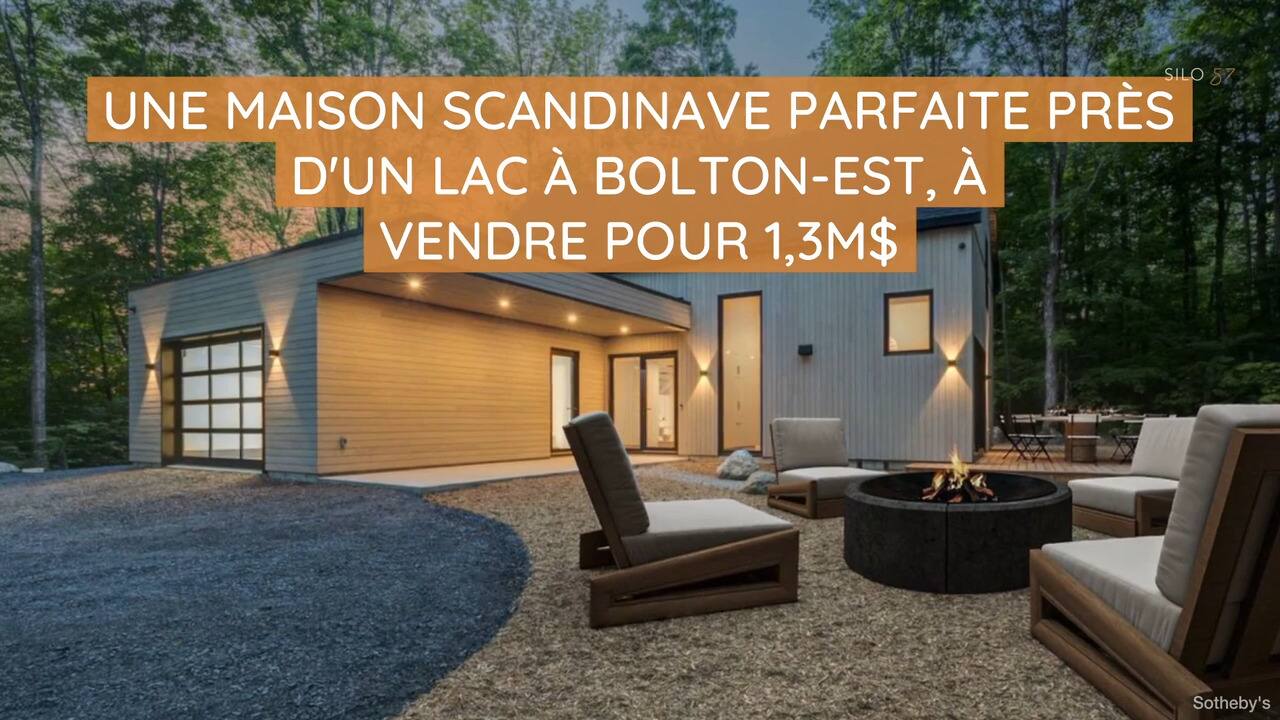 Une maison scandinave parfaite près d'un lac à Bolton-Est, à vendre pour 1,3M$