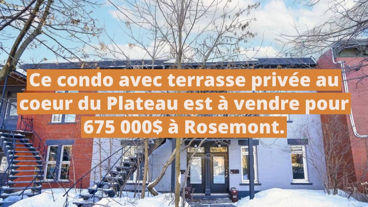 Ce condo avec terrasse privée au coeur du plateau est à vendre pour 675 000$