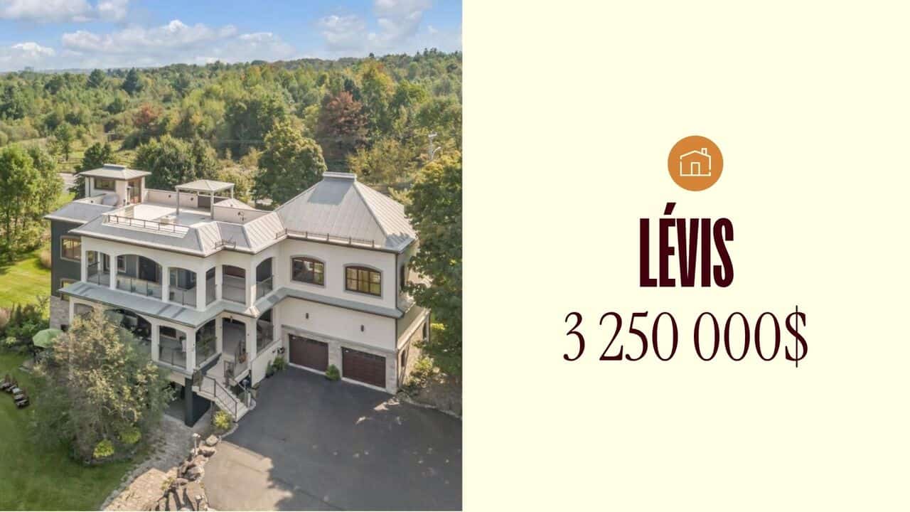 Une gigantesque maison de luxe avec vue sur le fleuve à vendre à Lévis