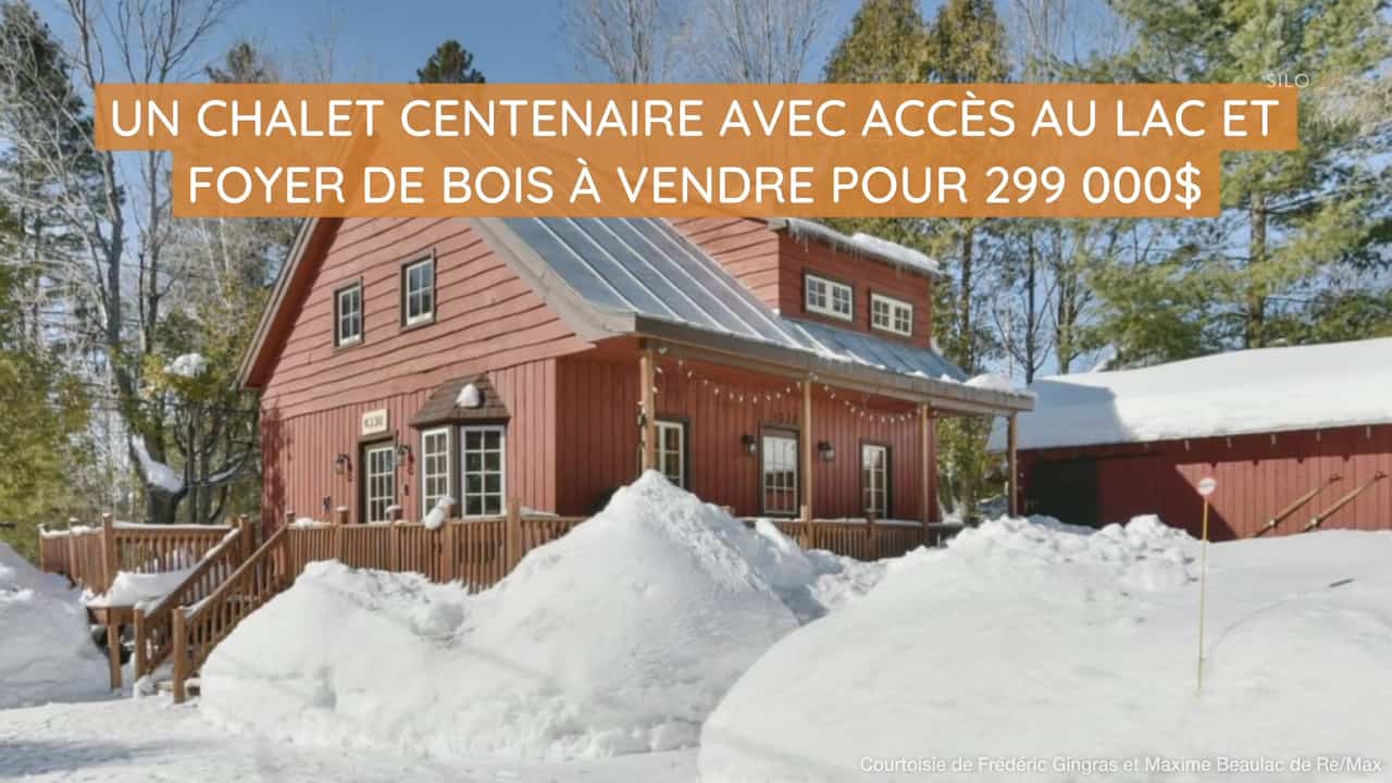 Un chalet centenaire avec accès au lac et foyer de bois à vendre pour 299 000$