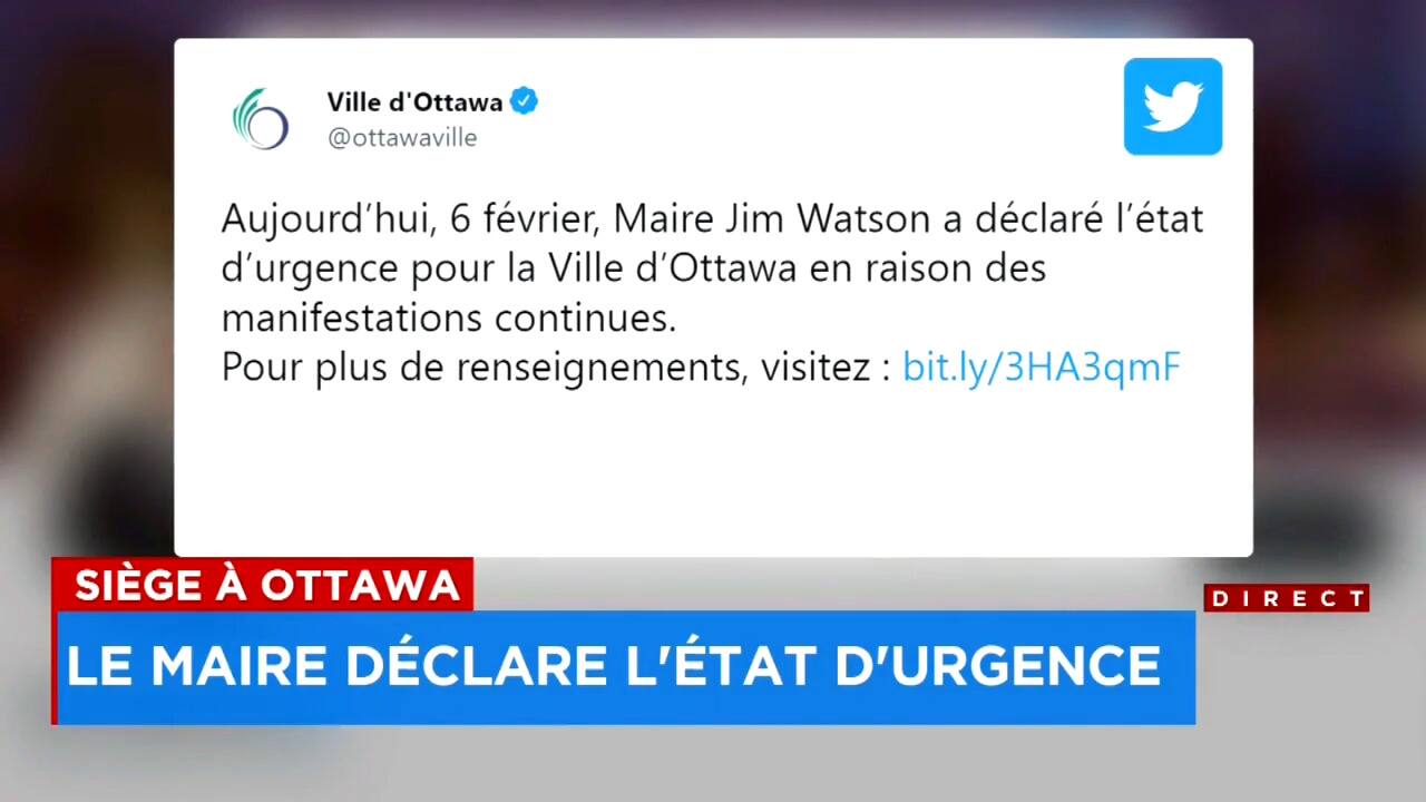«Convoi de la liberté»: l'état d'urgence déclaré à Ottawa: reportage