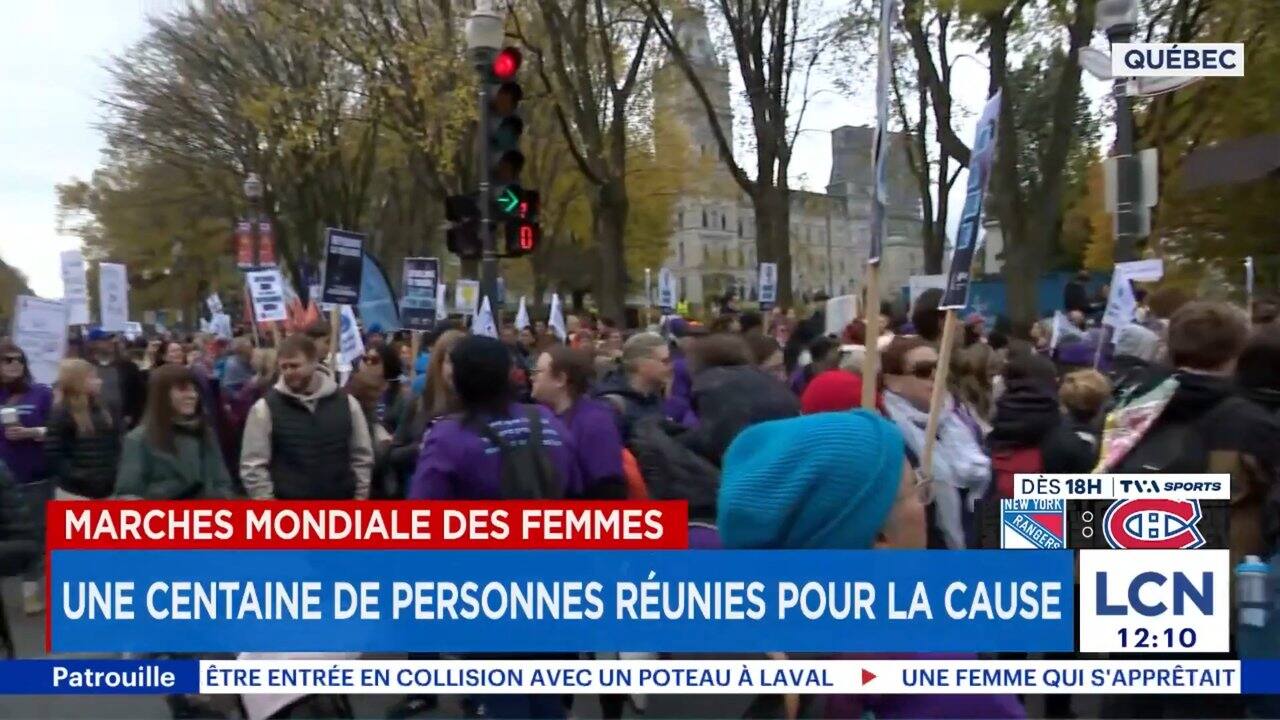 Marche mondiale des femmes: une centaine de personnes réunies pour la ...