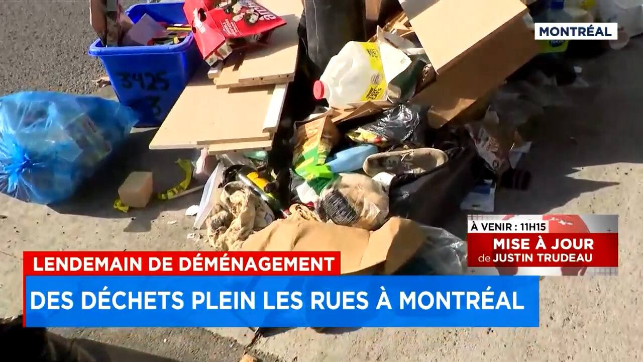 Des déchets plein les rues à Montréal explications TVA Nouvelles