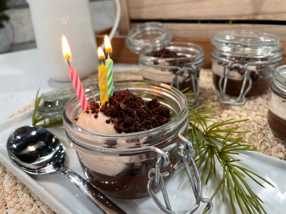 Pot de crème de marrons et chocolat