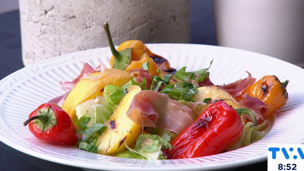 salade de pêches grillées