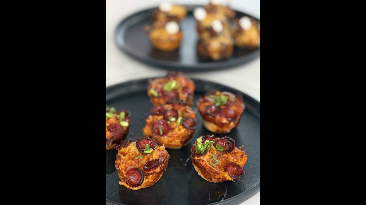 Mini-pizzas et mini-pizzas dessert