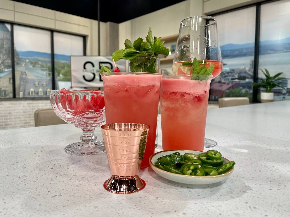 Trois cocktails au melon d'eau à consommer pendant les vacances
