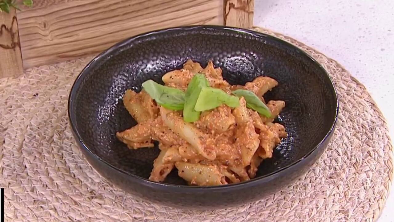 PÂTES AUX LÉGUMES RÔTIS ET FÉTA