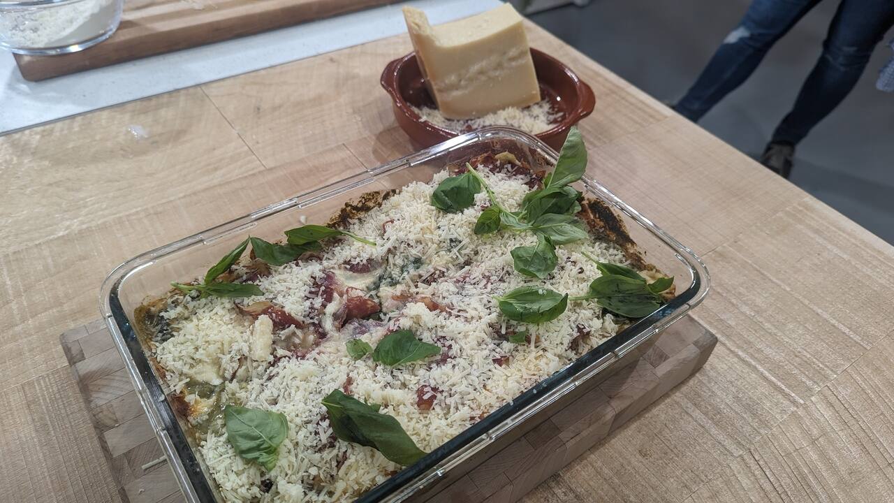 Lasagne blanche aux épinards