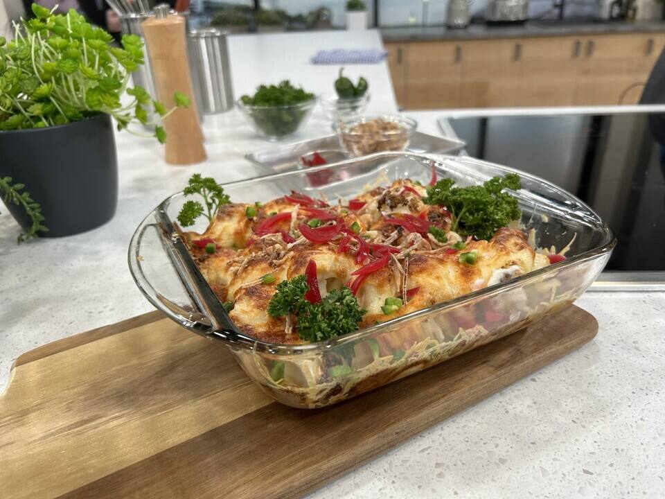 Gratin de fleurons de chou-fleur au fromage emmental 