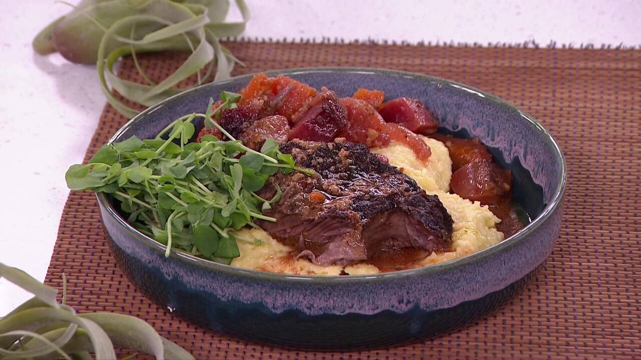 RÔTI DE PALETTE BOURBON MOUTARDE ET POLENTA CRÉMEUSE