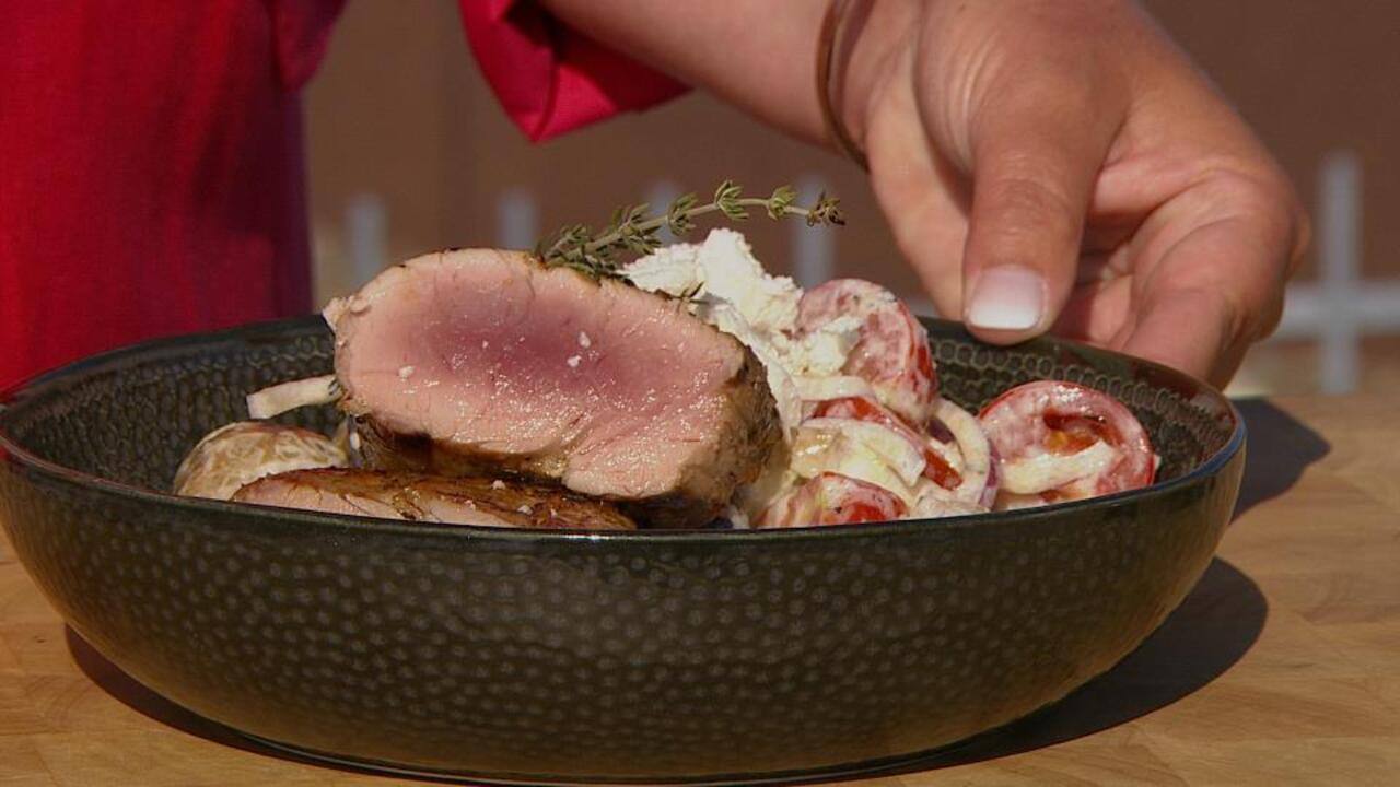 Recette - Médaillons de porc à la grecque