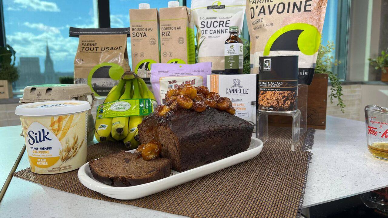 Gâteau bananes double chocolat 