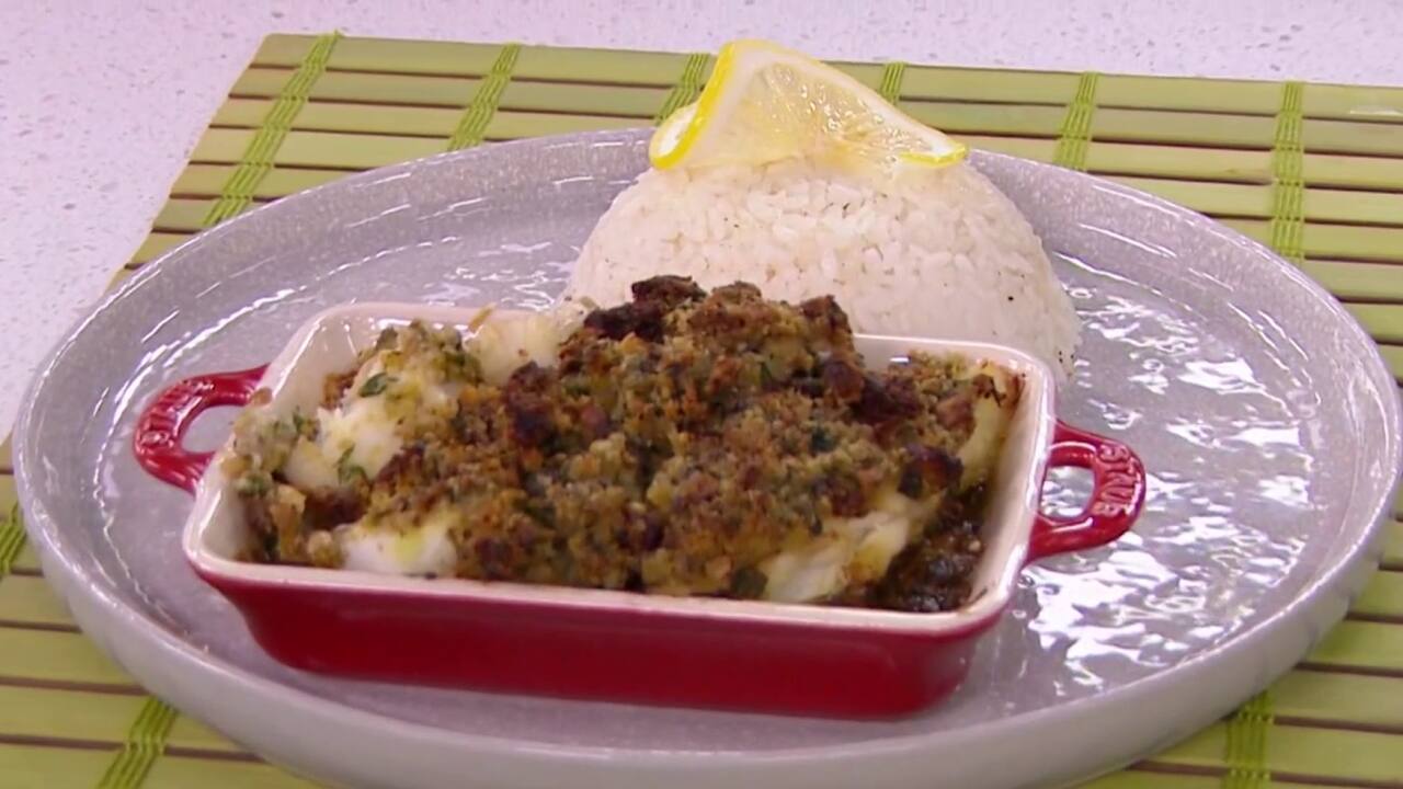 Morue en croûte gourmande